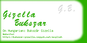 gizella bukszar business card